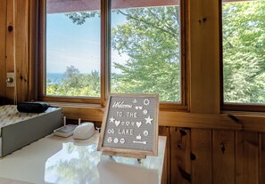 Interior - Apache Lake House | Lake Michigan Views | Secluded Retreat  Elevated / peaceful (Shelby)