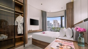 Studio Suite, balkon, pemandangan kota | Meja kerja, Wi-Fi gratis, dan seprai linen
