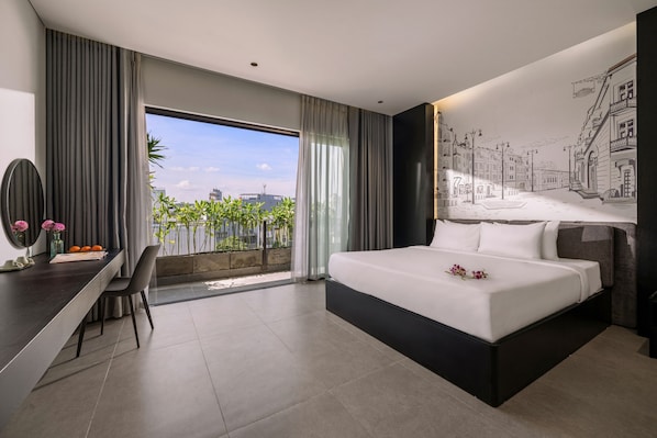 Deluxe-Studio, Balkon, Stadtblick | Blick auf die Stadt