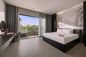 Estudio Deluxe, balcón, vistas a la ciudad | Vistas a la ciudad