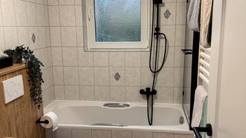 Dusche, Haartrockner, Handtücher