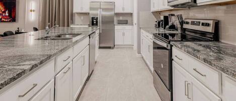 Microwave, oven, stovetop, dishwasher