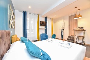 Desk, iron/ironing board, free WiFi, bed sheets