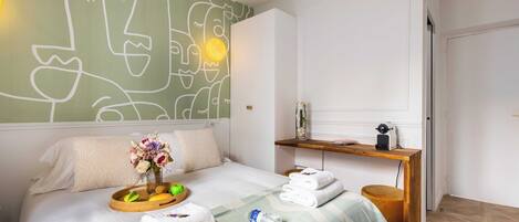 1 室のベッドルーム、アイロン / アイロン台、WiFi (無料)、ベッドシーツ