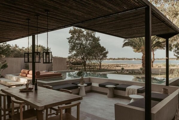 View from property - Pure Beachfront Villa with pool (Sithonia)