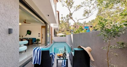 Luxe 3bhk Villa Kosha Pvt Pool - 2km to Beach