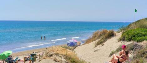 Accommodatie ligt op het strand
