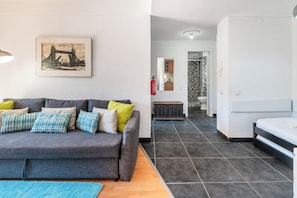 Basic Apartment, 1 Bedroom, Non Smoking | Living area | Flat-screen TV - 1BR Apartment with Pool at Lago Azul (Loulé)