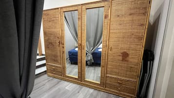 1 bedroom, blackout curtains, iron/ironing board, free WiFi