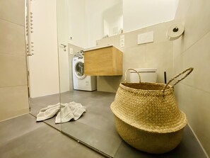 Shower, hair dryer