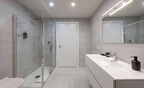 Assecador de cabells, bidet, tovalloles i sabó 