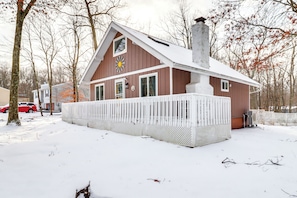 Front of property - 8 Mi to Big Boulder Mountain: Cabin w/ Decks! (Albrightsville)
