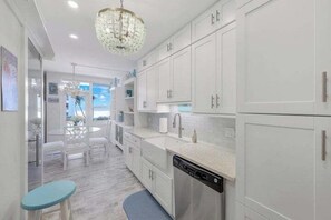 Fridge, microwave, oven, stovetop - Beachfront Renovated Efficiency I Ultimate Beach Getaway! (Marco Island)