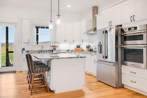 Fridge, microwave, oven, stovetop - Hot Tub, Fire Pit & Mountain Views | Near Hendersonville + Biltmore Pass (Hendersonville)