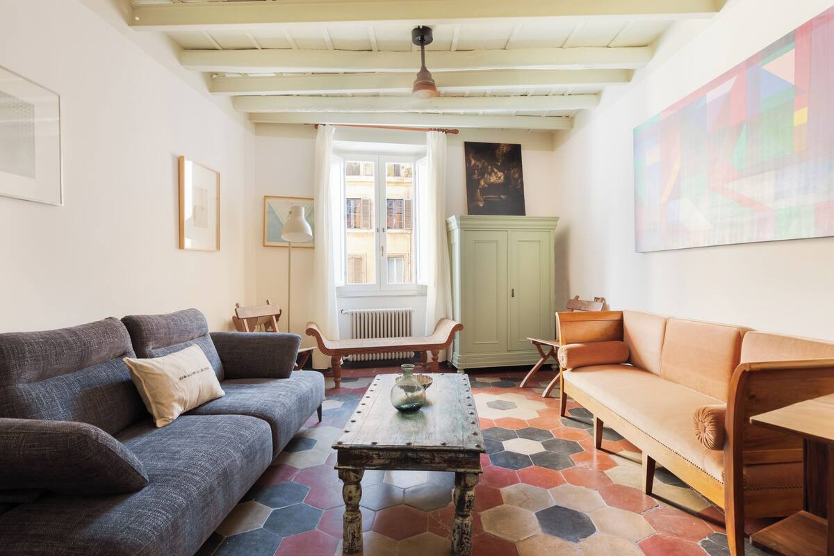 Monti Charming Design Apartment  (Via in Selci 54) | Living area | 40-inch Smart TV with digital channels