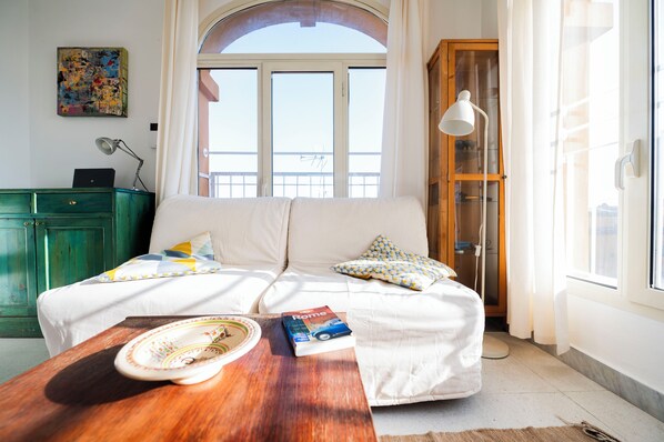 Apartment | Living area | 39-inch TV with digital channels - St. John Basilica Lovely Tower Apartment  (Rome)