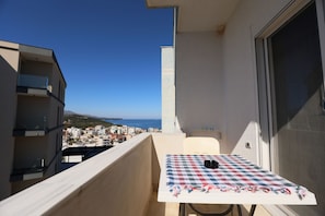 Deluxe Double Room, Partial Sea View | Terrace/patio