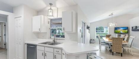 Microwave, oven, stovetop, dishwasher