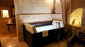 Shower, hair dryer, soap