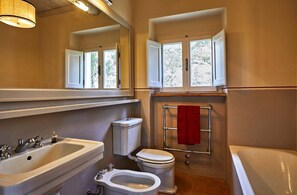 Villa, Balcony, Hill View | Bathroom | Hair dryer, towels