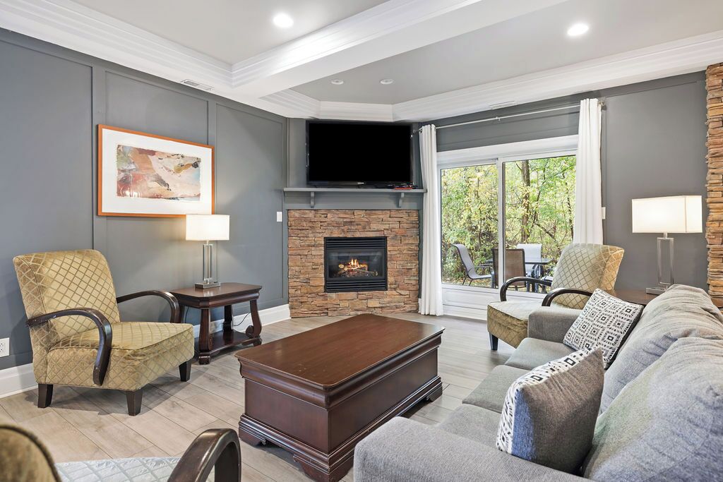 178 Vacation Inn (No Pets) | Living area | 45-inch Smart TV with digital channels, fireplace