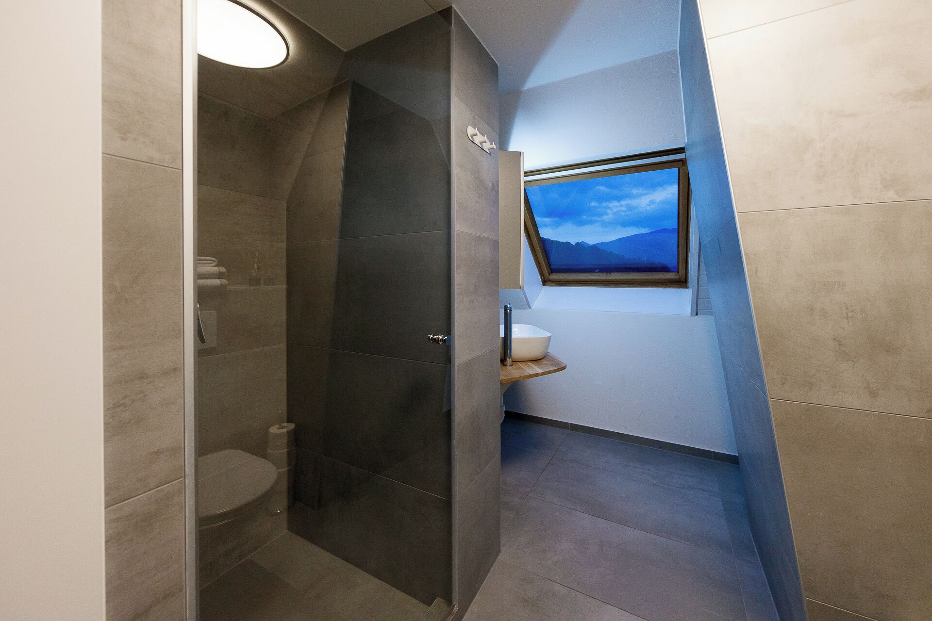 Superior Apartment, Balcony, Lake View | Bathroom | Shower, hair dryer, towels, soap