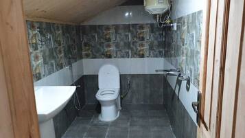 Comfort Double Room, Mountain View | Bathroom | Shower, slippers, towels, soap