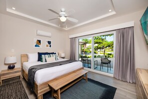 4 bedrooms, desk, iron/ironing board, travel cot