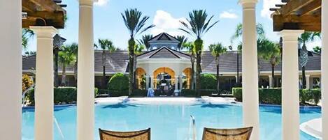 Outdoor pool, a heated pool
