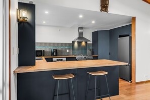 Fridge, microwave, dishwasher, toaster