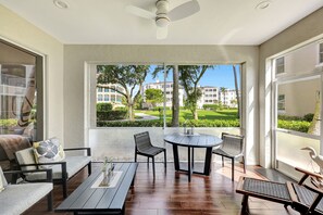 Outdoor dining - Luxurious 3BR Condo in the Exclusive Gated Gulf Harbour Yacht & Country Club (Fort Myers)