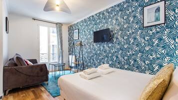 Desk, iron/ironing board, free WiFi, bed sheets