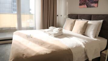 In-room safe, desk, laptop workspace, soundproofing