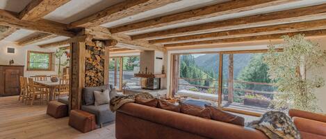 TV, fireplace, DVD player, stereo