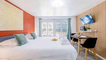 Desk, iron/ironing board, free WiFi, bed sheets