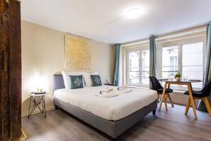Desk, iron/ironing board, free WiFi, bed sheets