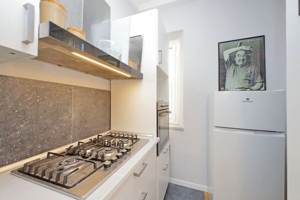 Fridge, oven, stovetop, dishwasher