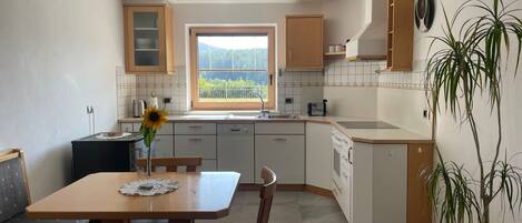 Kjøleskap, ovn, kokeplater og oppvaskmaskin