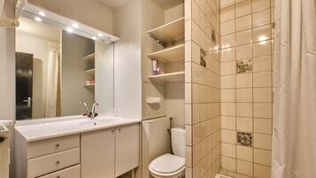 Shower, hair dryer