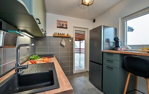 Fridge, oven, dishwasher, coffee/tea maker - Modern home with pool and view (Popovaca)