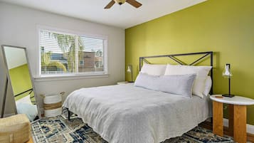 1 bedroom, travel crib, WiFi, bed sheets