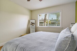 1 bedroom, travel crib, WiFi, bed sheets