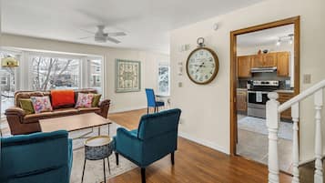 Televisor intel·ligent, llar de foc i llibres