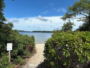 On the beach, sun-loungers, beach towels - “A Gem” 4BR & 2BA—Private Sandy Beach & Bike Path Access (Harwich)