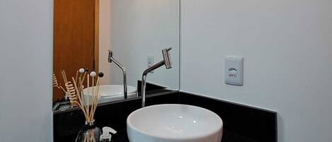 Towels, soap, toilet paper