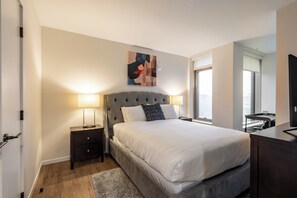 Luxury Apartment, Kitchen, City View | 1 bedroom, iron/ironing board, free WiFi - The Alyx at EchelonSeaport (Boston)