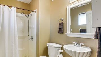 Hair dryer, towels