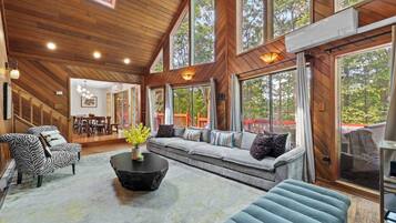 Télévision, cheminée, jeux vidéo, baby-foot