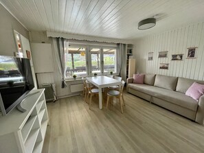 Fernseher, DVD-Player, Tischtennisplatte, Stereoanlage