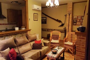 Fireplace, DVD player